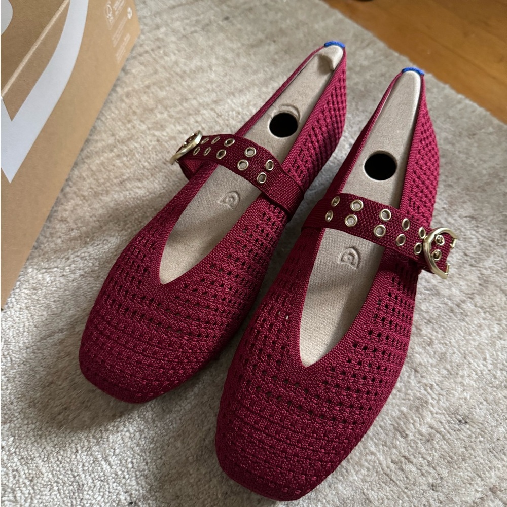 Rothy’s ruby mesh max-buckle Mary Jane 9.5